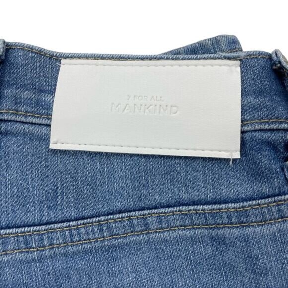 NWT 7 FOR ALL MANKIND Easy Slim High Rise Floral Print Jean Sz 25 Destroyed - Picture 7 of 7